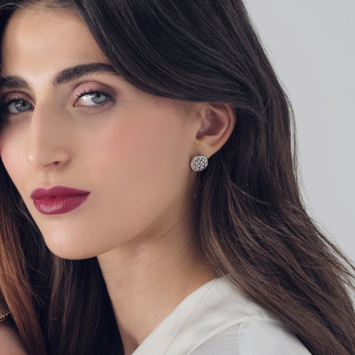 UNOAERRE ARGENTO - 6460 Orecchini Chicco a bottone