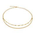 Collana Coeur de Lion Twisted Layers oro in acciaio inox, CICCO Gioielleria