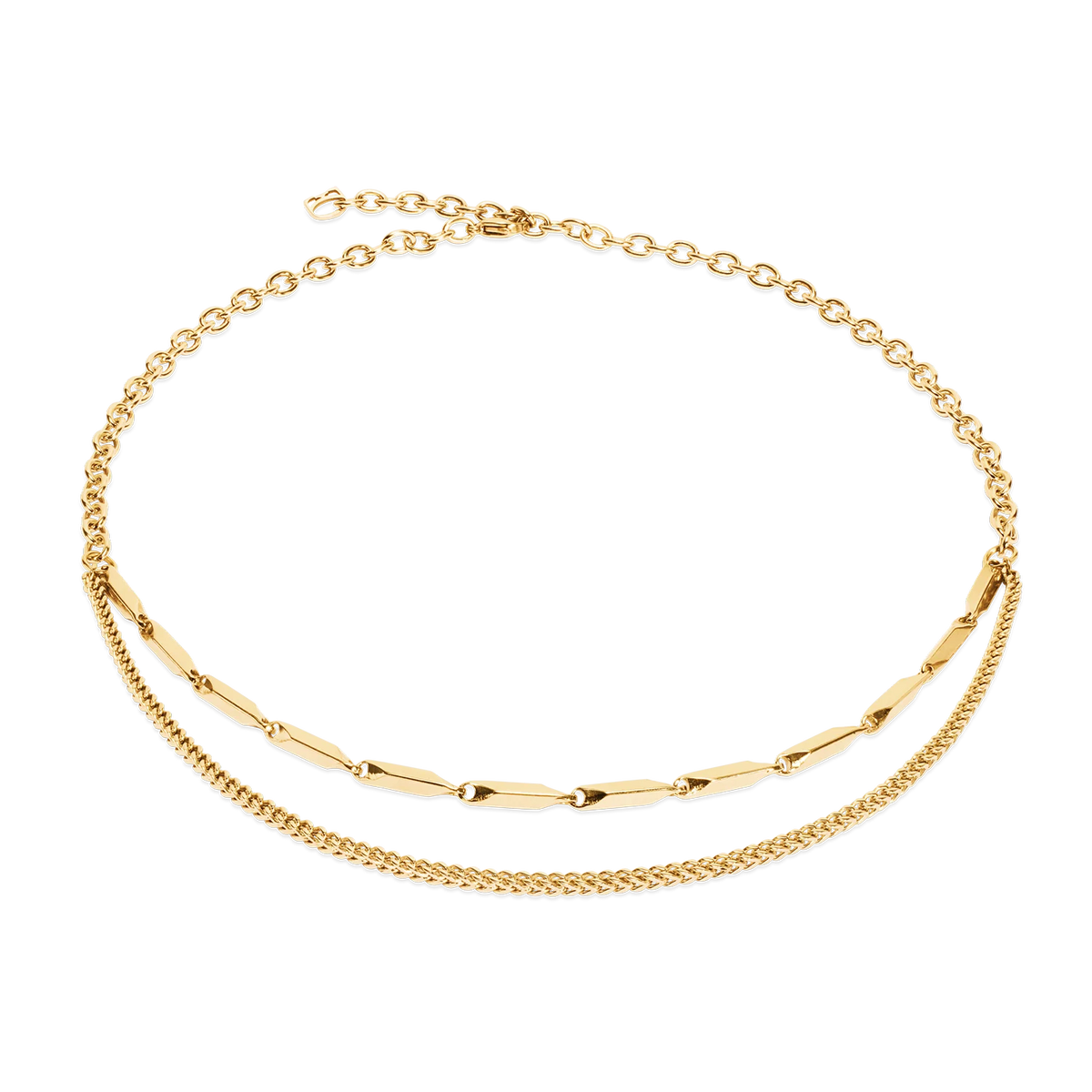 Collana Coeur de Lion Twisted Layers oro in acciaio inox, CICCO Gioielleria