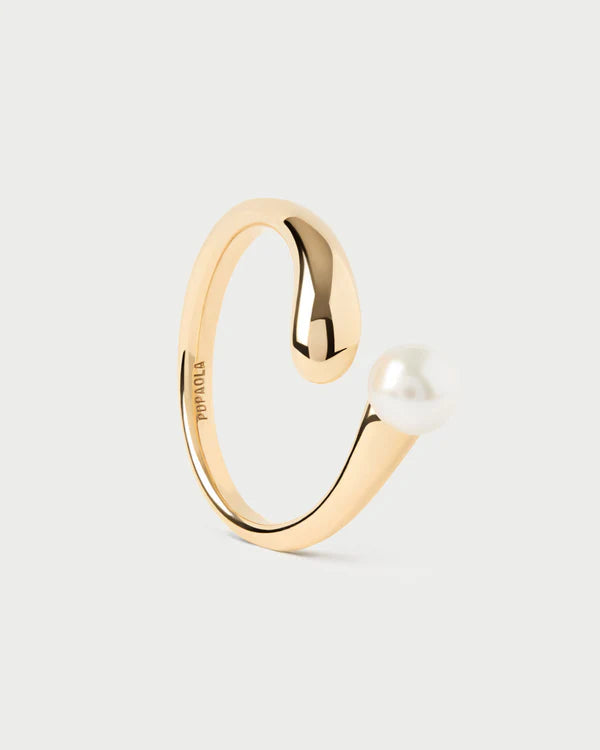 Anello PDPAOLA Perla ANB1-E08-12 - vista frontale su sfondo neutro