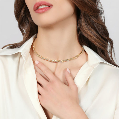 UNOAERRE ARGENTO - 6762 Collana choker Chicco dorata