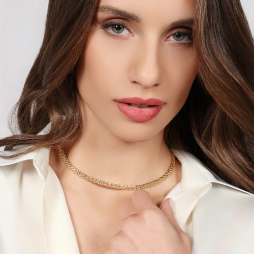 UNOAERRE ARGENTO - 6762 Collana choker Chicco dorata