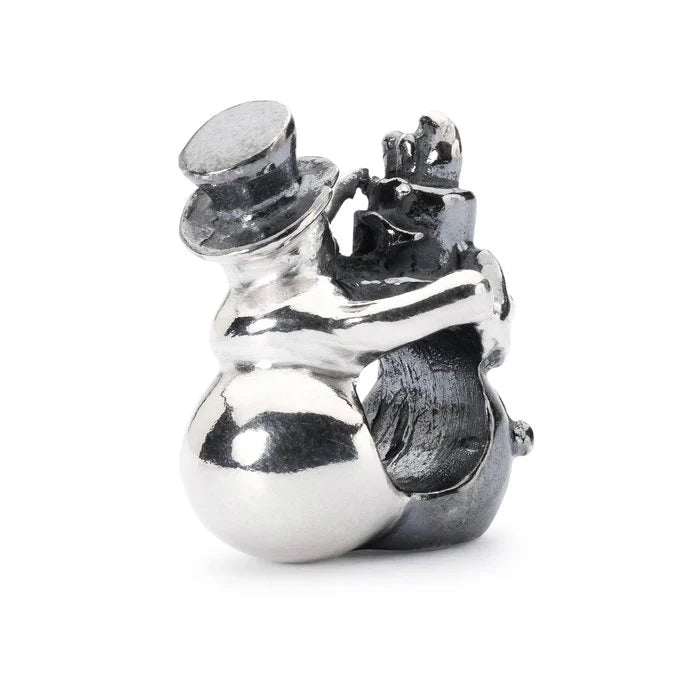 Charm Trollbeads TAGBE-30124 Pupazzo di Neve e Lady Disgelo - dettaglio argento 925