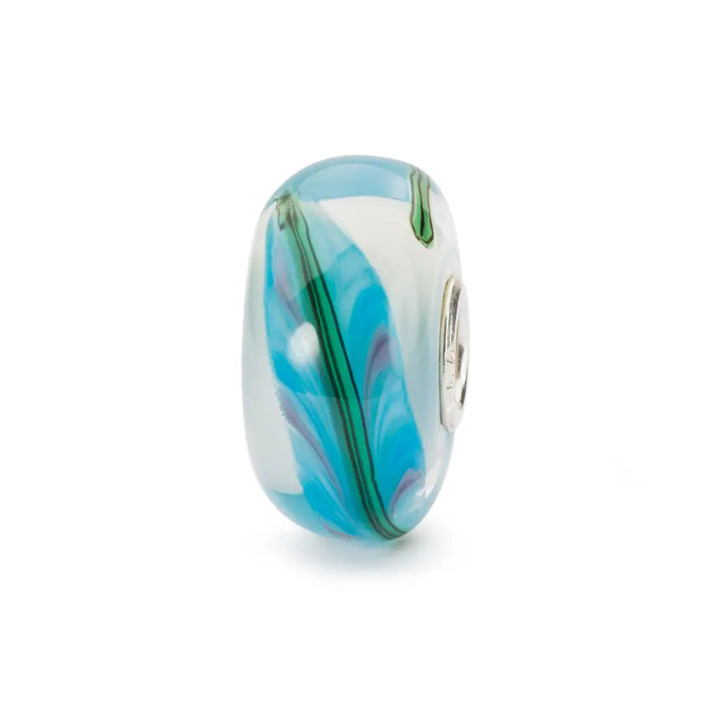 Piuma del Presente TGLBE-20295 – Bead Trollbeads Vetro e Argento 925
