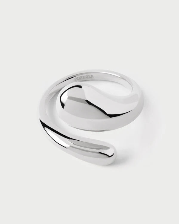Anello PDPAOLA Orbit ANB2-D74-12 - angolazione alternativa argento rodio