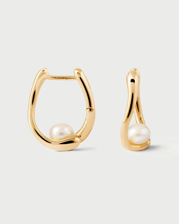 recchini cerchio con perla PDPAOLA placcatura 18K gold – vista prodotto