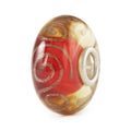 Trollbeads Infinite Possibilità TGLBE-20357 – Bead in vetro rosso con spirali dorate da CICCO Gioielleria