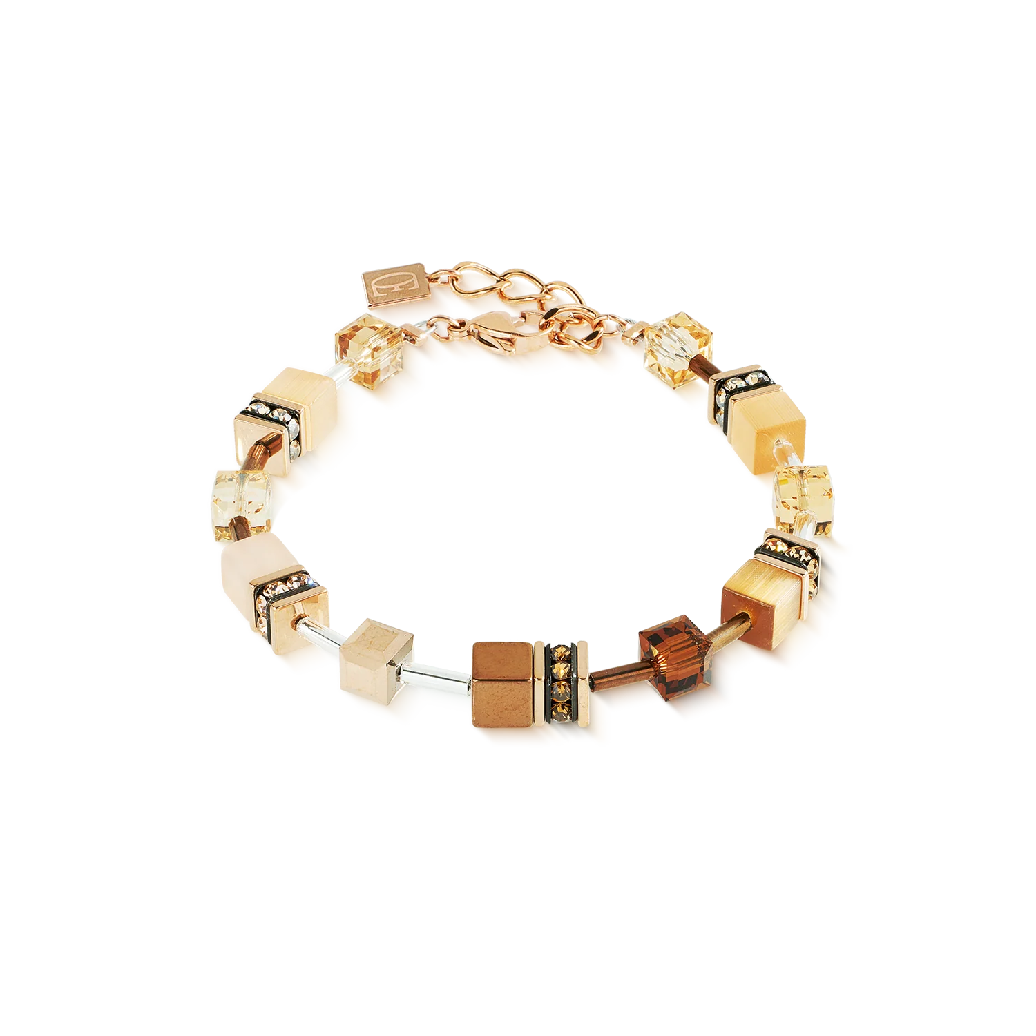 COEUR DE LION - 2838301100 Bracciale Iconico GeoCUBE® Mocha Mousse