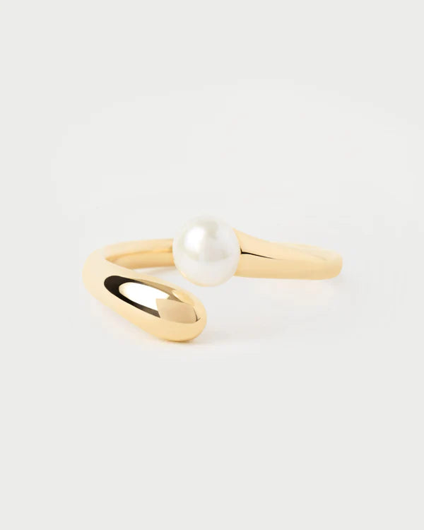 Anello PDPAOLA Perla ANB1-E08-12 - angolazione alternativa con perla in evidenza