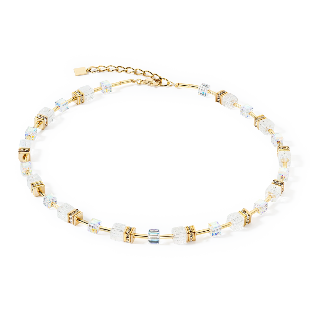 COEUR DE LION - 3018101416 Collana GeoCUBE® Iconic Nature oro-bianco