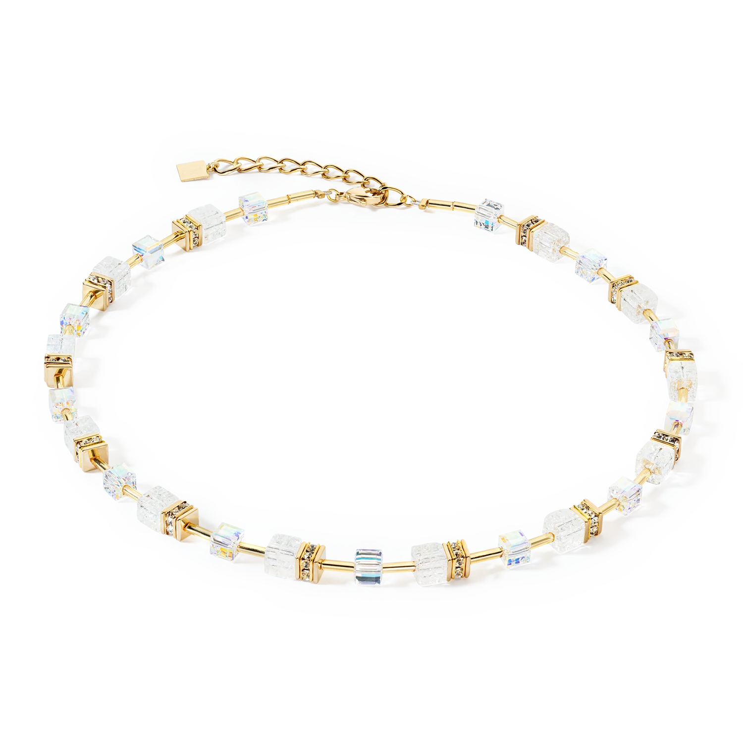 COEUR DE LION - 3018101416 Collana GeoCUBE® Iconic Nature oro-bianco