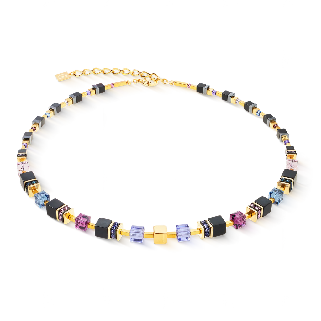 COEUR DE LION - 3043101308 Collana GeoCUBE® Precious Classic Blue Moon oro