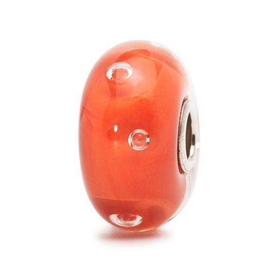 Trollbeads Bolle Pesca TGLBE-10138 – Bead in vetro soffiato edizione ritirata da Cicco Gioielleria