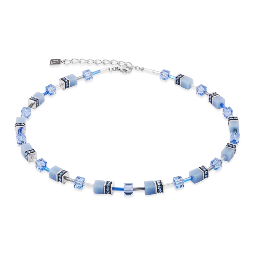 COEUR DE LION - 4020100717 Collana GeoCUBE® Iconic Teal argento