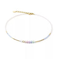 Collana Coeur de Lion GeoCUBE® Multicolour Pastel con cubetti color pastello e dettagli dorati - CICCO Gioielleria