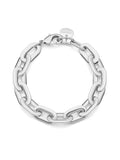UNOAERRE 2380 – Bracciale catena ovale piatta argentata su sfondo neutro – Cicco Gioielleria