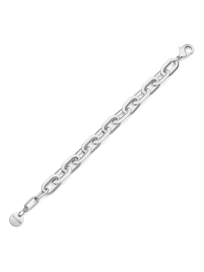 UNOAERRE 2380 dettaglio – Bracciale catena ovale piatta argentata – Cicco Gioielleria