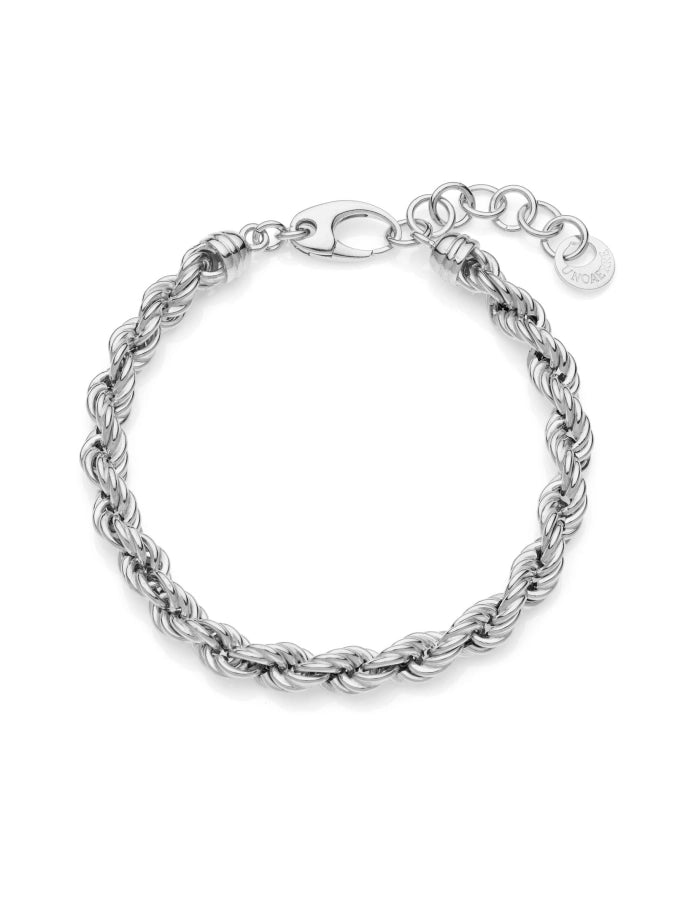 Bracciale UNOAERRE Catena Corda Argento 925 – Bracciale su sfondo neutro da CICCO Gioielleria