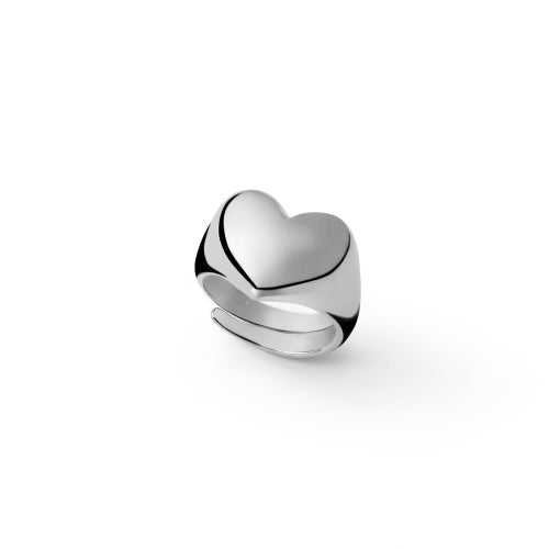 UNOAERRE - Anello con Cuore in Argento 925 a cuore bombato | CICCO Gioielleria