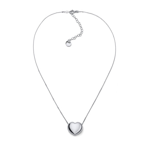 UNOAERRE - Collana con Cuore in Argento 925 con pendente cuore bombato | CICCO Gioielleria