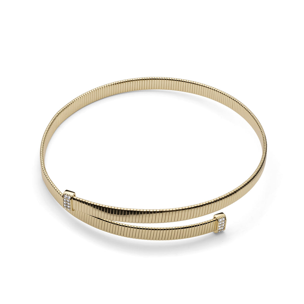 Collana Tubogas con Zirconi UNOAERRE - vista frontale - CICCO Gioielleria