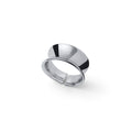 Anello a Fascia Argentato Svasato UNOAERRE - vista frontale - CICCO Gioielleria