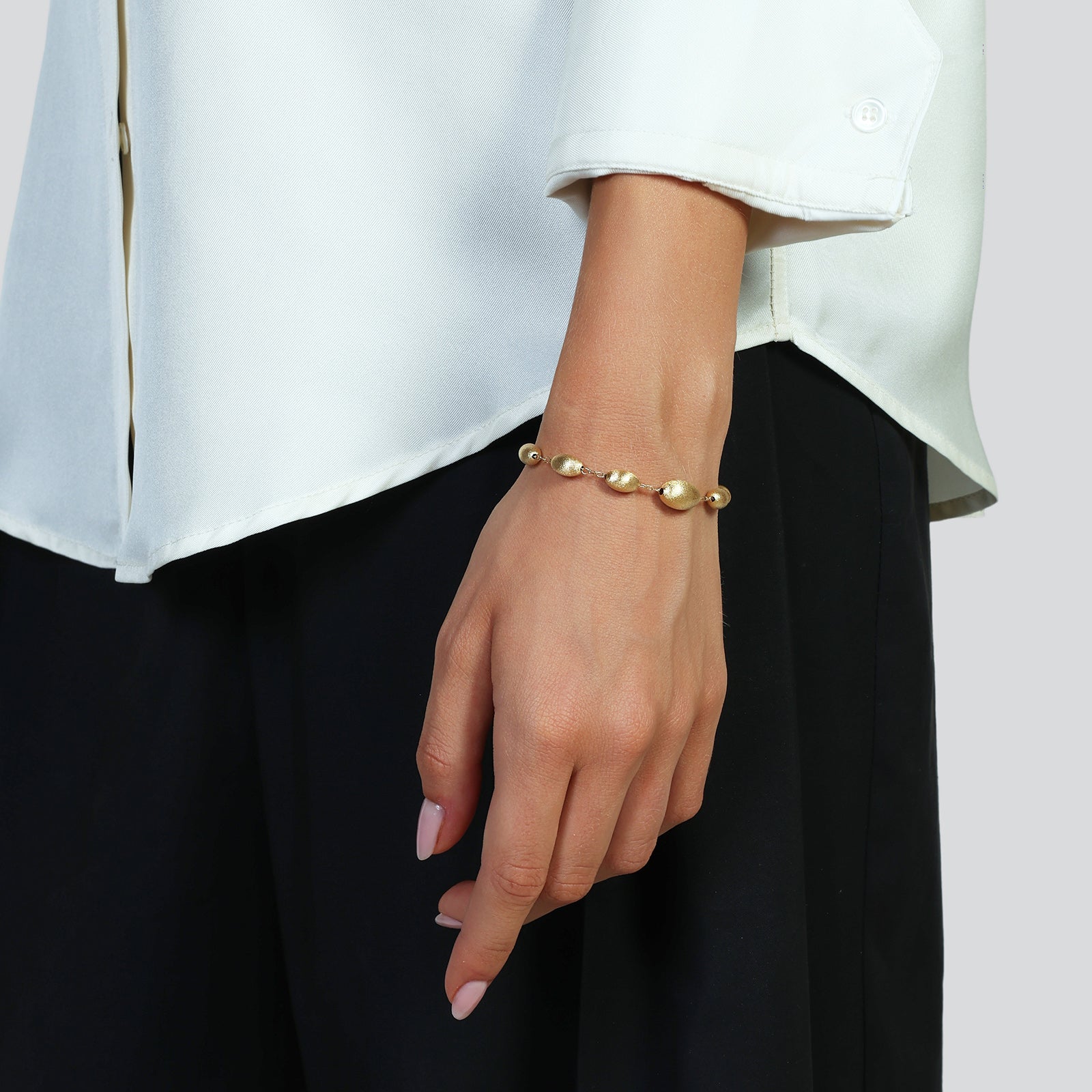 UNOAERRE ARGENTO - 6662 Bracciale in argento dorato satinato