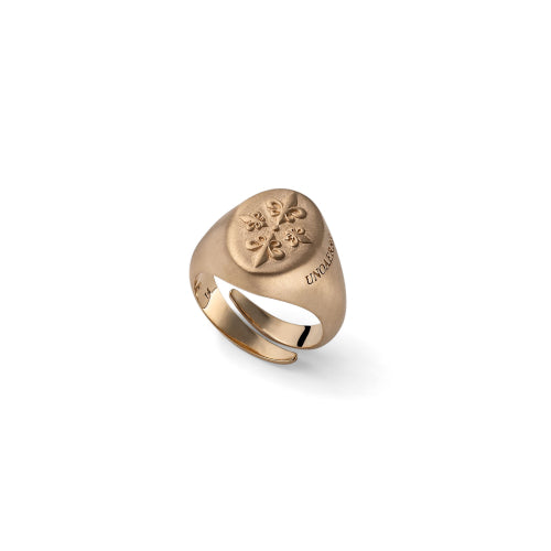 UNOAERRE ARGENTO - 6689 Anello in argento dorato Chevalier