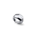 Anello a Fascia Argentato Squadrato UNOAERRE - vista frontale - CICCO Gioielleria