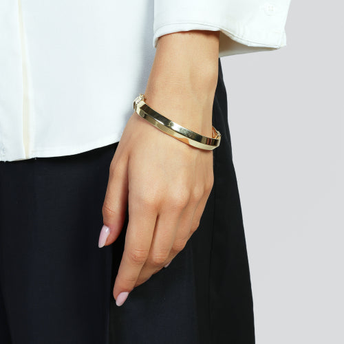 Bracciale Rigido Dorato UNOAERRE - dettaglio finitura dorata - CICCO Gioielleria