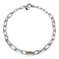 Collana Bicolore con Maglia in Zirconi UNOAERRE - design italiano - CICCO Gioielleria
