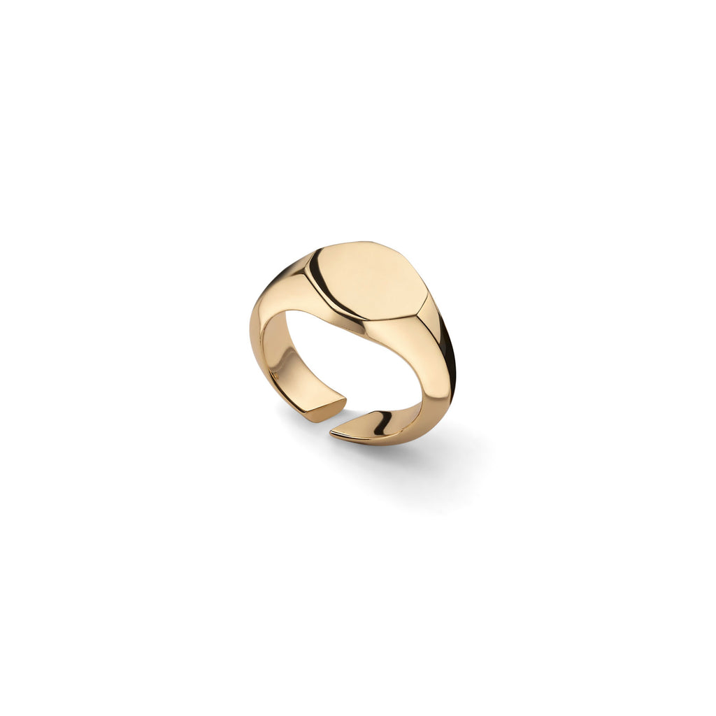 Anello Chevalier Dorato UNOAERRE - vista frontale - CICCO Gioielleria