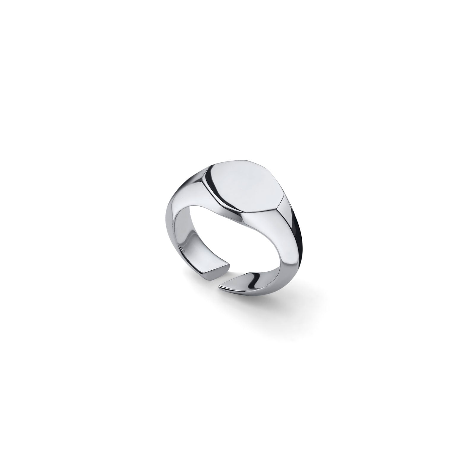 Anello Chevalier Argentato UNOAERRE - vista frontale - CICCO Gioielleria