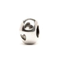 Trollbeads Stampo del Cuore TAGBE-10050 – Bead in argento 925 con cuori intagliati, compatibile con bracciali Trollbeads