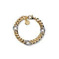 Bracciale Bicolore Grumetta e Zirconi UNOAERRE - design italiano - CICCO Gioielleria