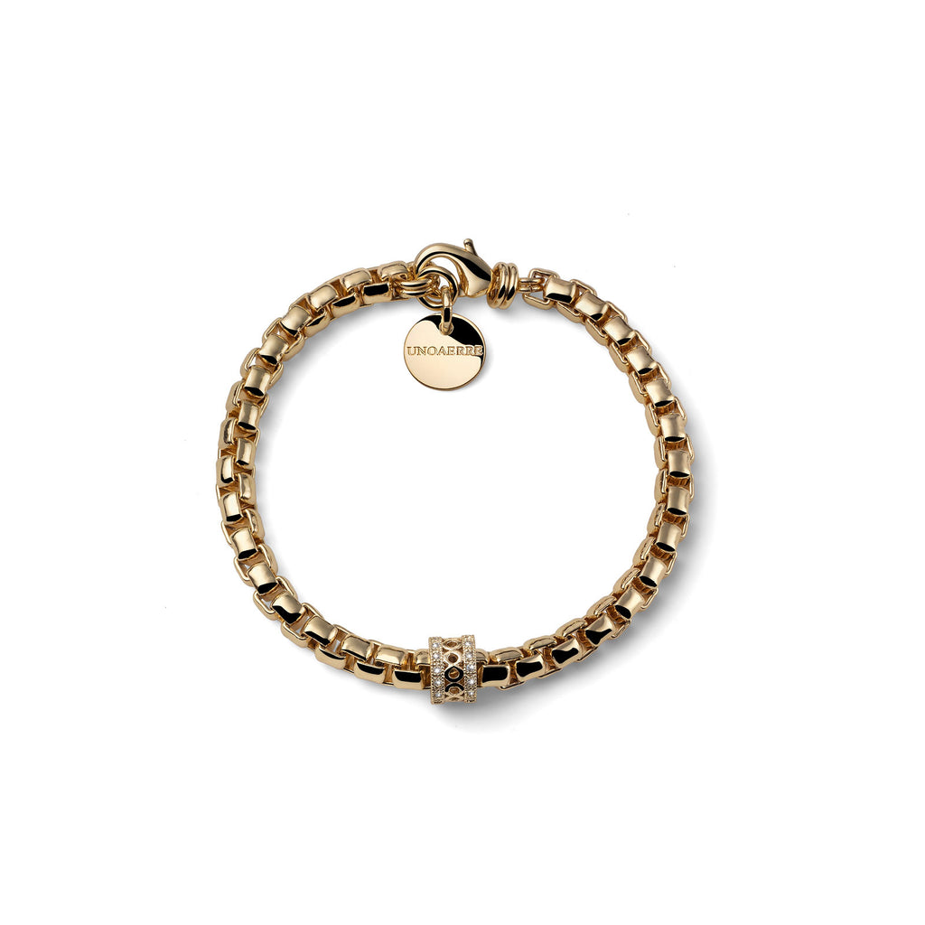 Bracciale Veneziana Dorato UNOAERRE - vista frontale - CICCO Gioielleria