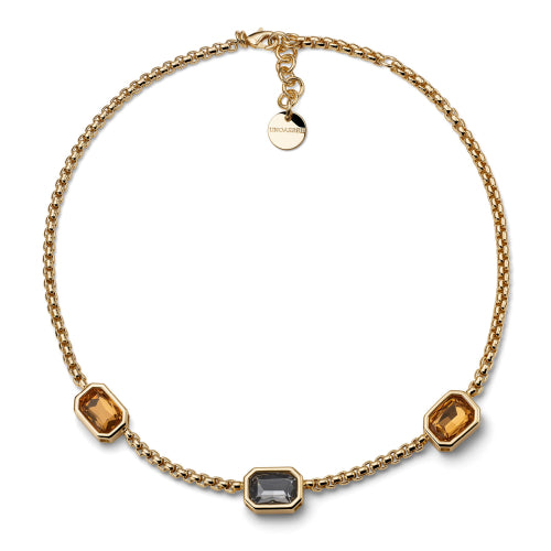 Philip Jones Collana Placcata Oro Con Cerchio Della Vita E Cristalli Zircondia | Elegante Gioiello Femminile