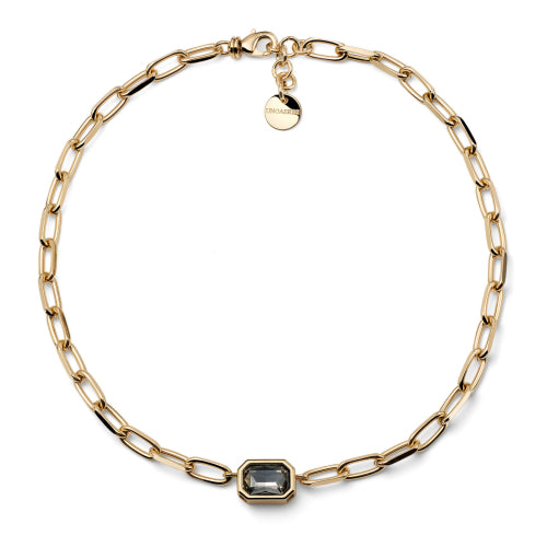 UNOAERRE - 2832 Collana catena Joya cristallo grigio