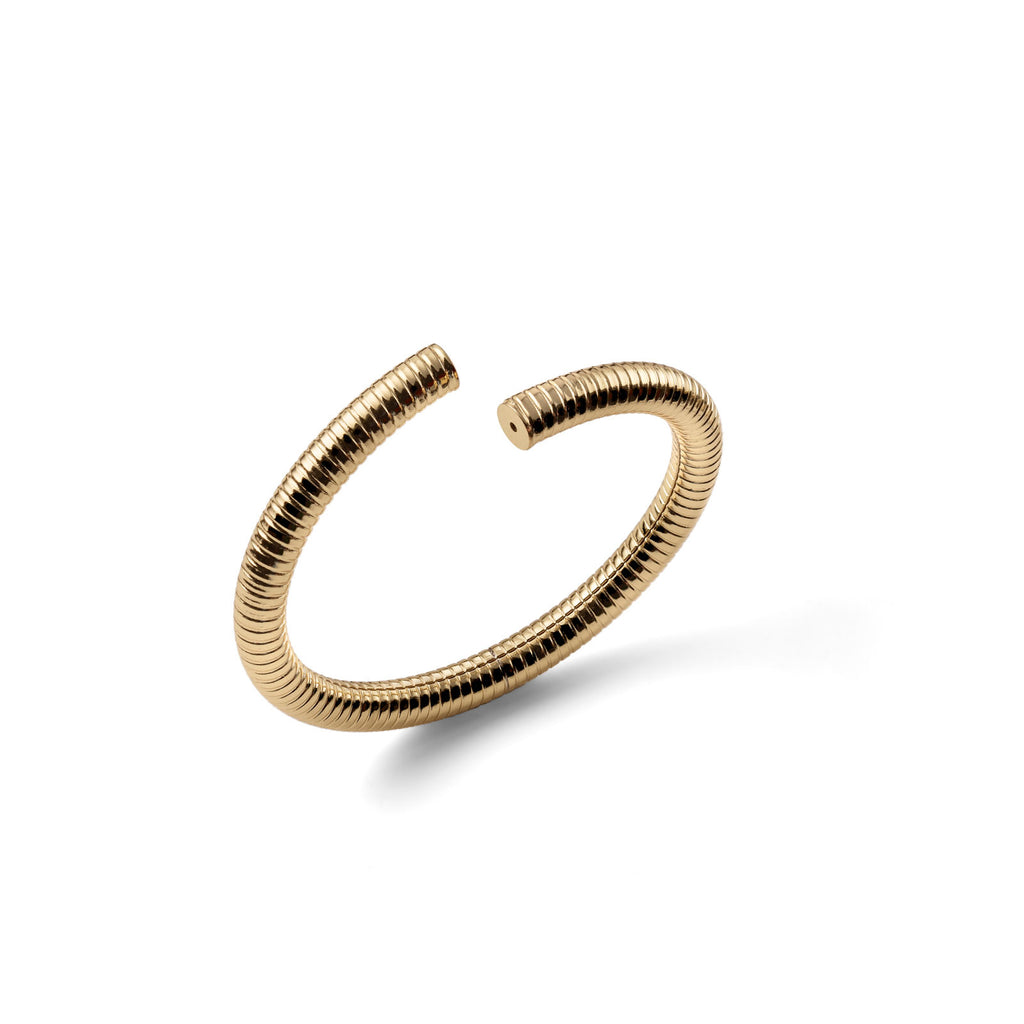 Bracciale Rigido Tubogas Dorato Tubolare UNOAERRE - design italiano - CICCO Gioielleria
