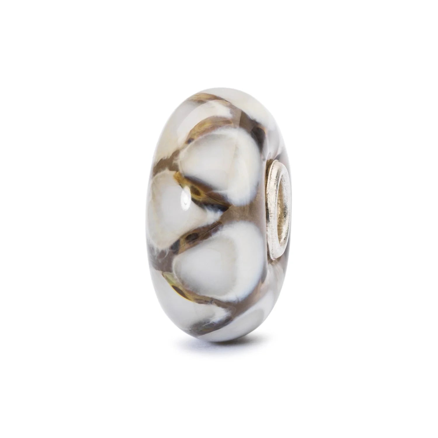 Trollbeads TGLBE-10432 Cima della Montagna – Bead vetro sfaccettato argento 925 su sfondo neutro