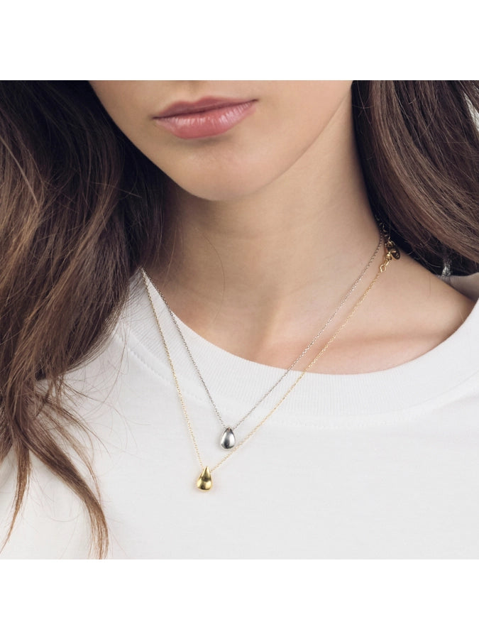 Collana Boule a Goccia Argento 925 UNOAERRE – Indossata al collo – CICCO Gioielleria