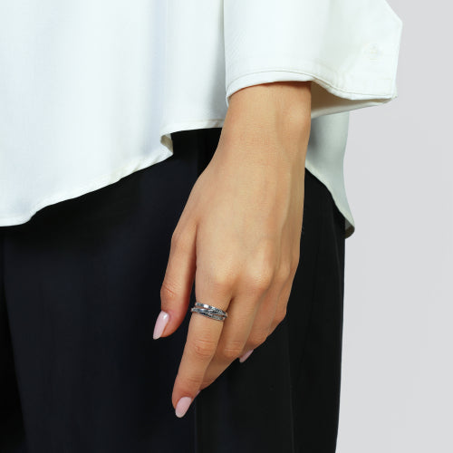 UNOAERRE ARGENTO - 6675/12 Anello in argento tre fili