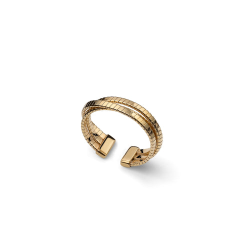 UNOAERRE ARGENTO - 6674/12 Anello in argento dorato tre fili