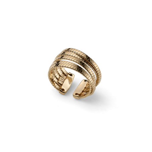 UNOAERRE ARGENTO -6676/12 Anello in argento dorato cinque fili