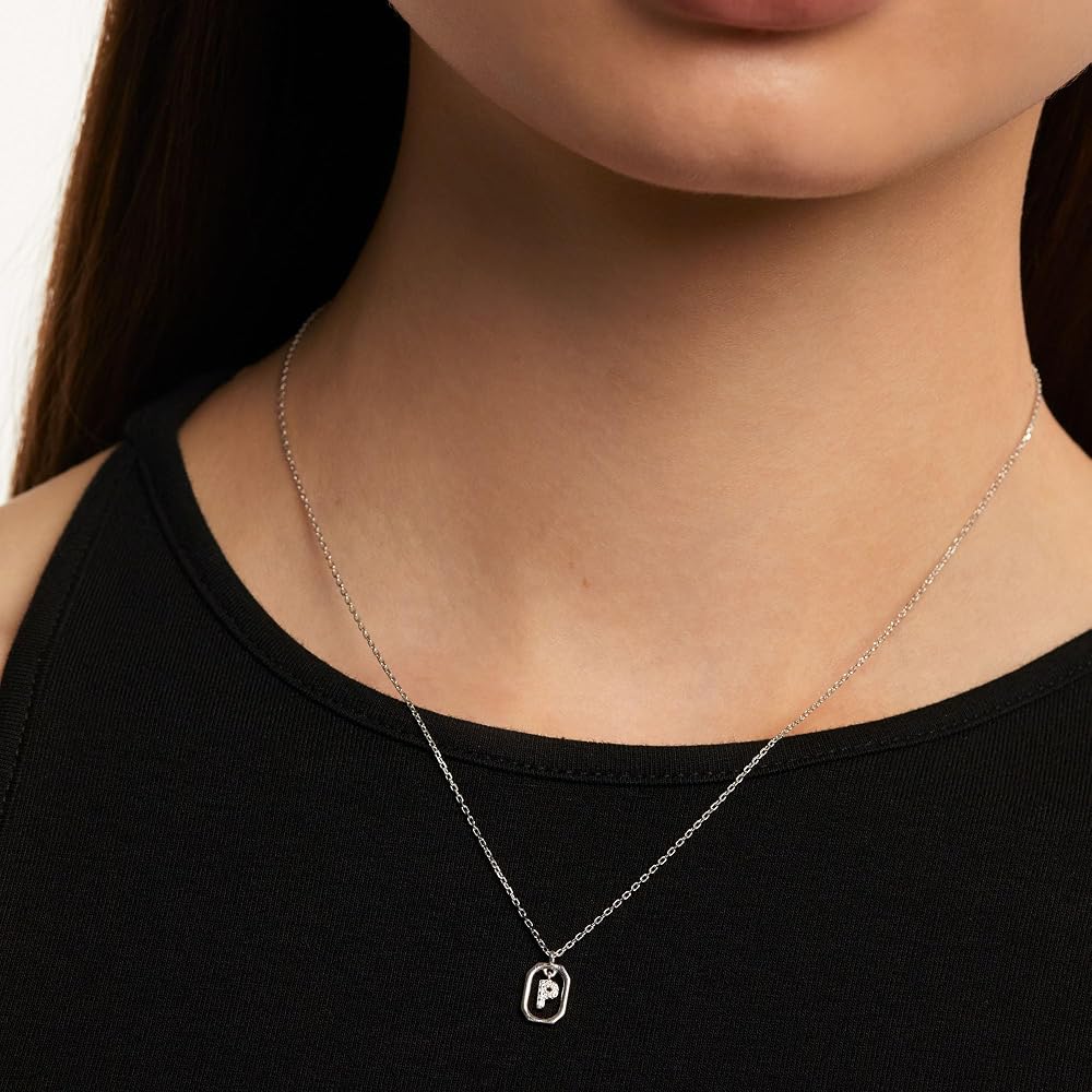 PDPAOLA Collana Mini in Argento con Iniziale a Scelta