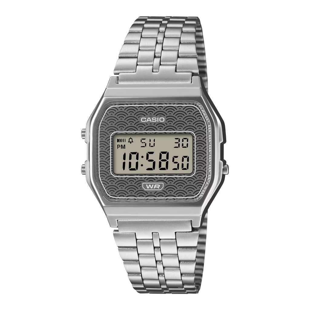 Casio Vintage A159WEVJ-7ER | Orologio Digitale Made in Japan Motivo Seigaiha