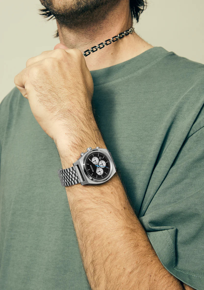 NIXON - A972-5266 - Time Teller Chrono Argento/Nero