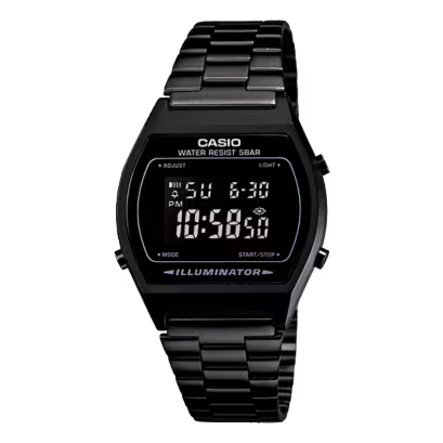 Casio Vintage B640WB-1BEF orologio digitale placcatura ionica nera retrò 5 bar unisex