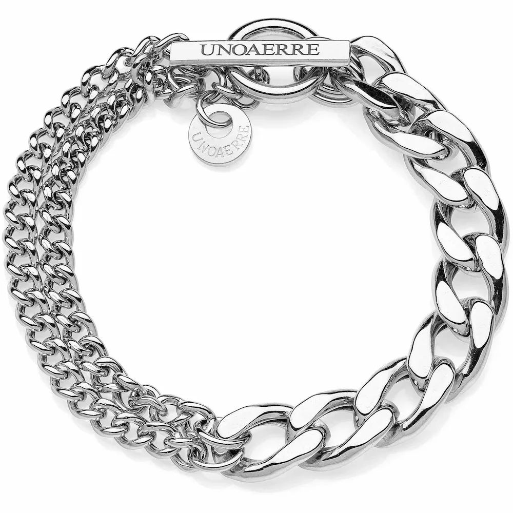 UNOAERRE 6120 – Bracciale grumetta argento 925 rodiato – CICCO Gioielleria