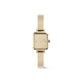 Daniel Wellington Quadro Mini Reflection Gold – Vista frontale su sfondo bianco – Orologio donna DW00100801
